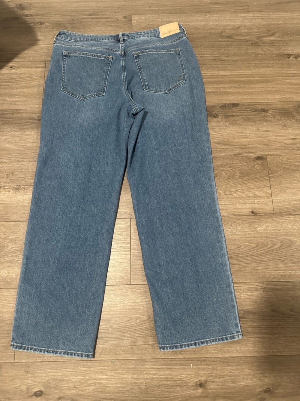 Seven7 Featherlight Straight Wide Leg Jeans in Size 12 Blue Denim - Picture 12 of 16